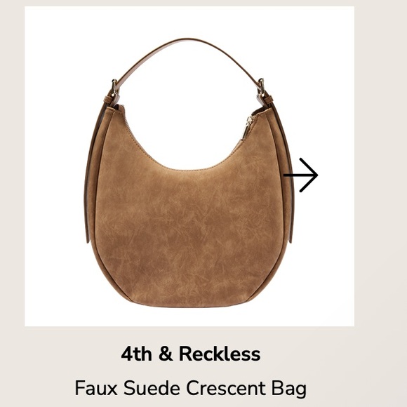 4th & reckless tan brown round bag, adjustable shoulder bag - Picture 11 of 11